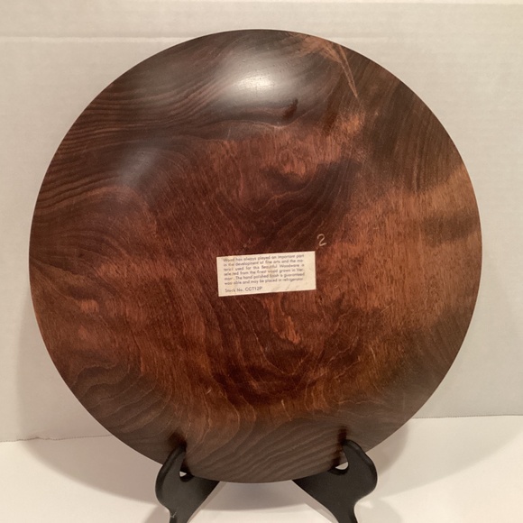 Vermont Walnut ware Wood Cheese and Cracker Tray Canadian Geese Tile Trivet - Picture 5 of 7